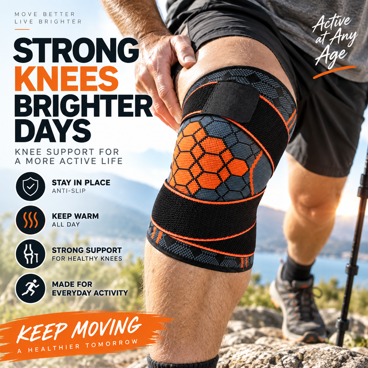 💪 Kniebrace – Bescherm je knie tegen blessures | Compressie-ondersteuning bij gewrichtspijn, sport en dagelijks herstel