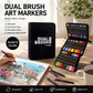 Wasbare acrylmarkers met twee punten en laagtechniek
