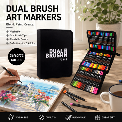 Wasbare acrylmarkers met twee punten en laagtechniek