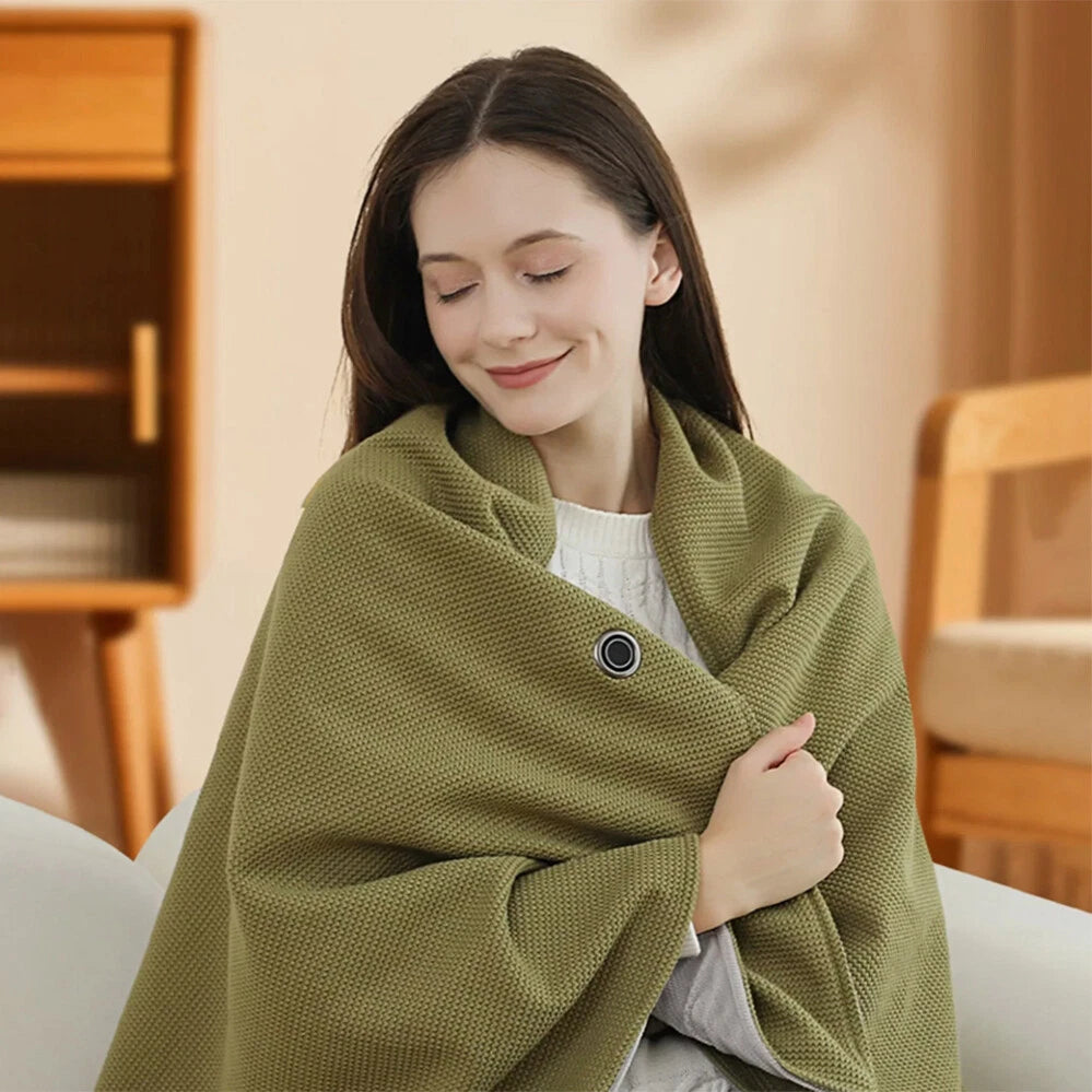 ☀️ Draagbare Elektrische Verwarmde Omslagdoek – Snelle Warmte in 15 Seconden en 3 Warmtestanden