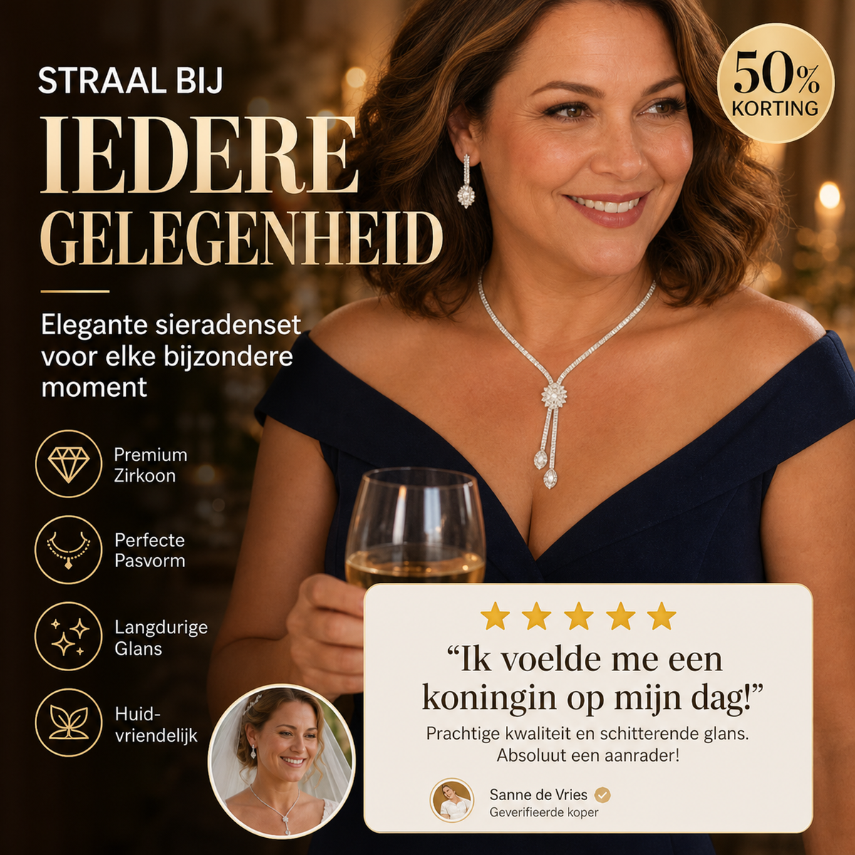 🎁 Nieuwe collectie 2026: 50% korting 💥 Sieradenset voor dames met zirkonia in bloemmotief – elegant en schitterend 💎