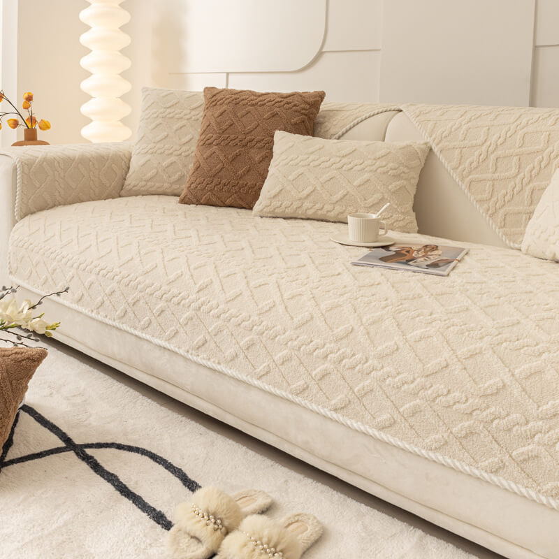 Nice gift*Anti slip fleece sofa cover
