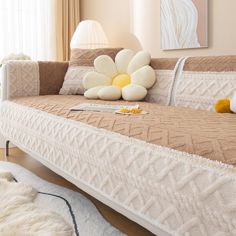 Nice gift*Anti slip fleece sofa cover