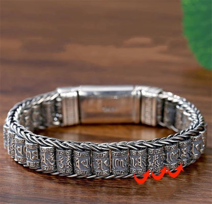 💎 50% KORTING! 💎 Tibetaans gebedswielarmband – 925 sterling zilver, gelukshanger & Valentijnsdagcadeau