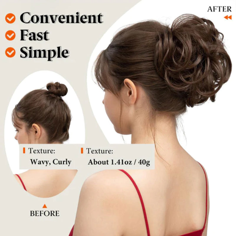 🔥50% OFF🔥Messy Side Comb Clip In Bun Hair Accessory
