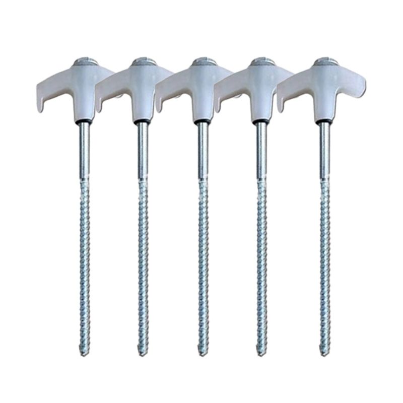 8" Screw-in Tent Stakes Ground Anchors(5PCS)