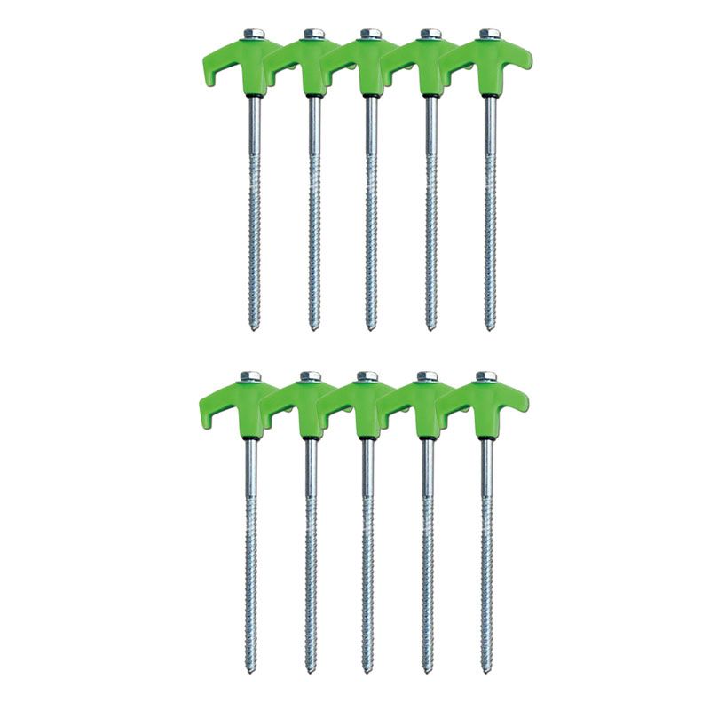8" Screw-in Tent Stakes Ground Anchors(5PCS)