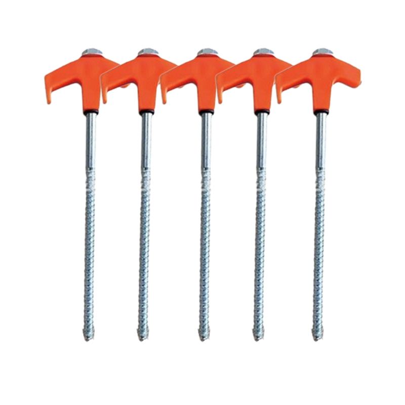 8" Screw-in Tent Stakes Ground Anchors(5PCS)