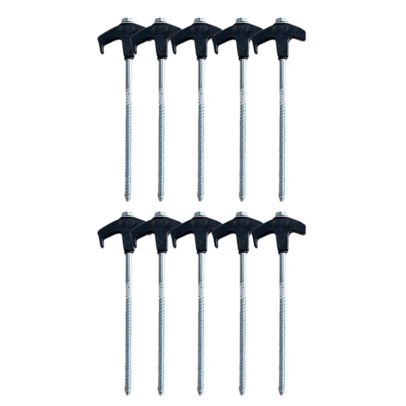 8" Screw-in Tent Stakes Ground Anchors(5PCS)