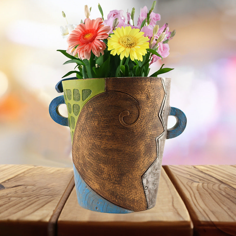 Unieke Abstracte Schoonheid Gezicht Bloempot