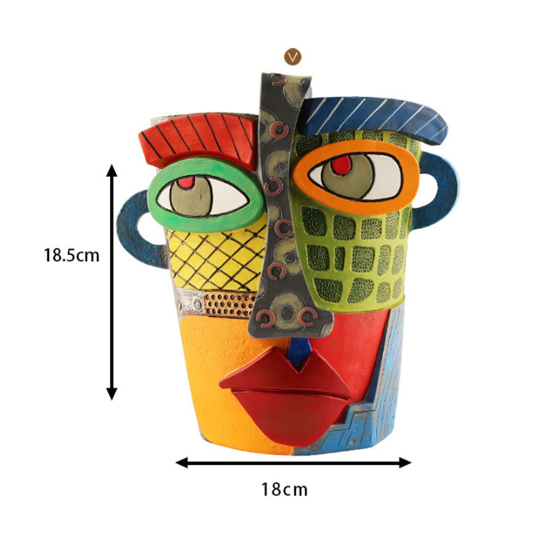 Unieke Abstracte Schoonheid Gezicht Bloempot