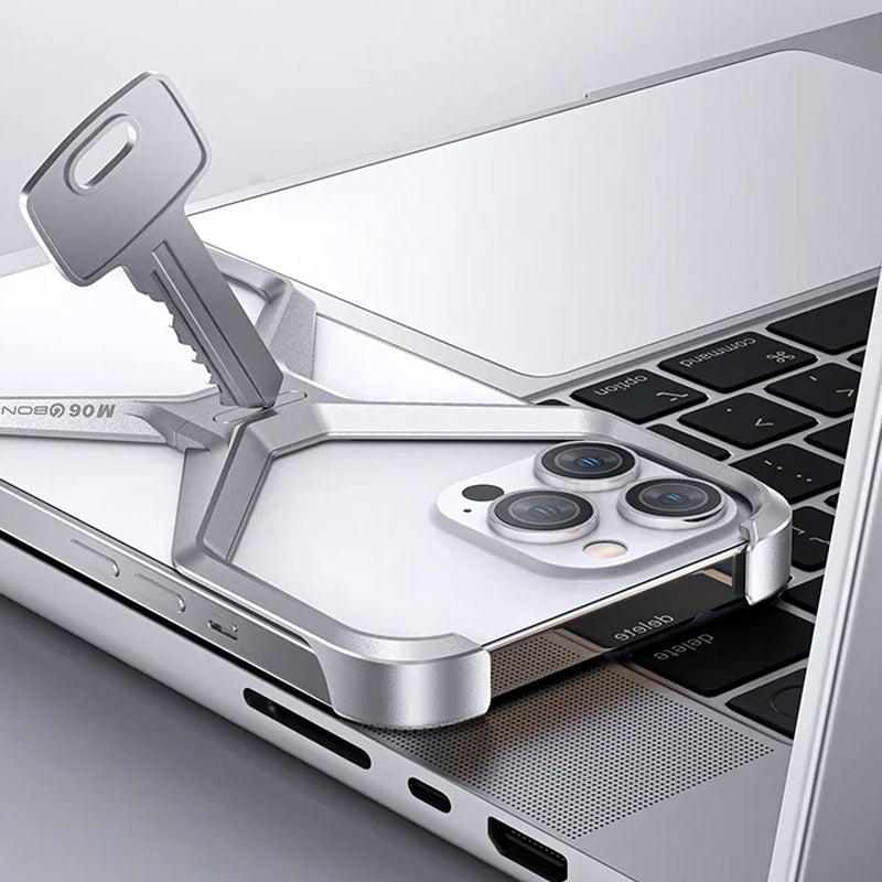 Luxe aluminiumlegering frameless hol telefoon geval voor iPhone