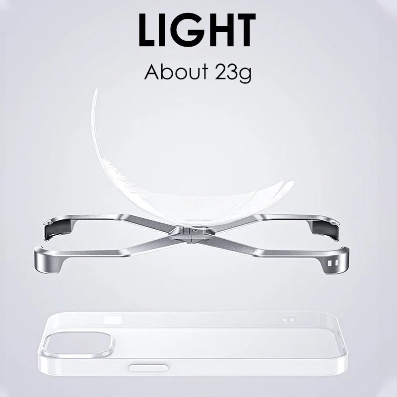 Luxe aluminiumlegering frameless hol telefoon geval voor iPhone
