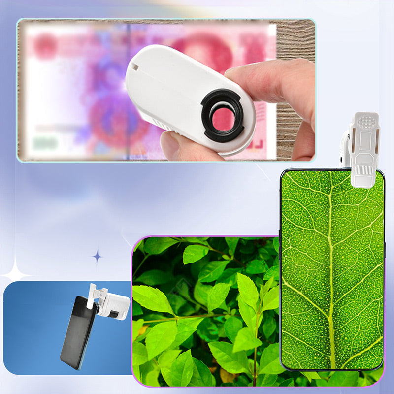 80X Zakmicroscoop met Telefoonclip