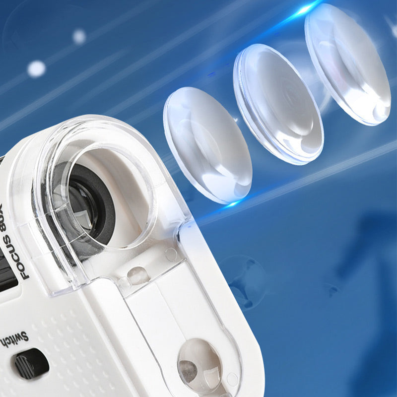 80X Zakmicroscoop met Telefoonclip