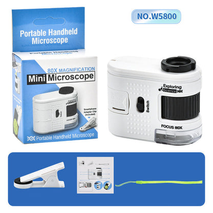 80X Zakmicroscoop met Telefoonclip