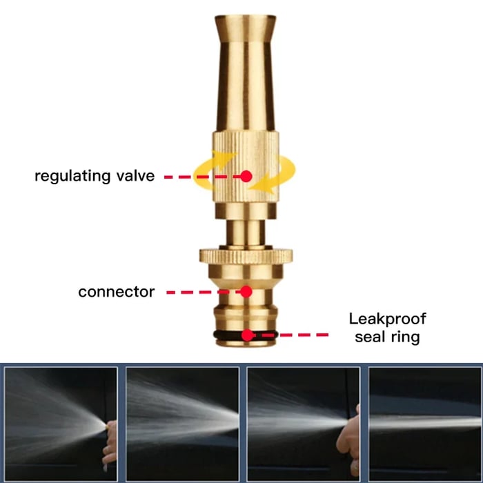Koperen Waterleidingadapter & Mondstuk Voor Hogedrukwaterslang