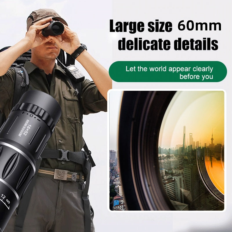 16X52 Professional High-power High-definition Low-light Night Vision Monocular Telescope