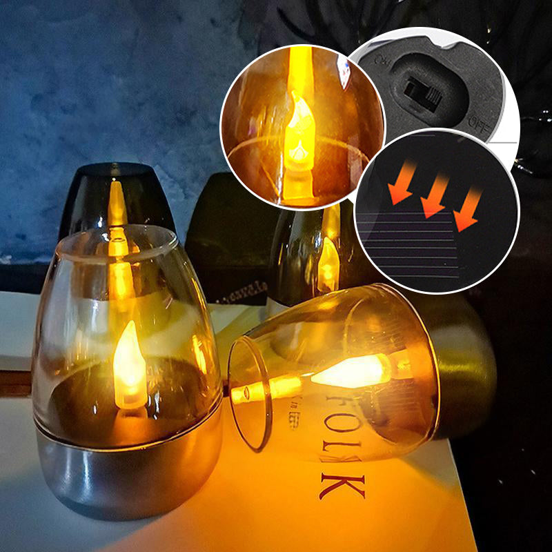 ✨6Pack Solar Power Theelichtjes Outdoor Vlamloos Flikkerend IP65 Waterdichte Tafellamp LED Kaarsen met Schemersensor voor Lantaarn Tuin Kamperen Feest Huisdecoraties Warme Kleur