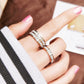 Lichte Luxe Niche Ring van Titaniumstaal met Zirkoon