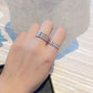 Lichte Luxe Niche Ring van Titaniumstaal met Zirkoon