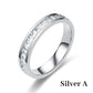 Lichte Luxe Niche Ring van Titaniumstaal met Zirkoon