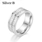 Lichte Luxe Niche Ring van Titaniumstaal met Zirkoon