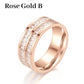 Lichte Luxe Niche Ring van Titaniumstaal met Zirkoon