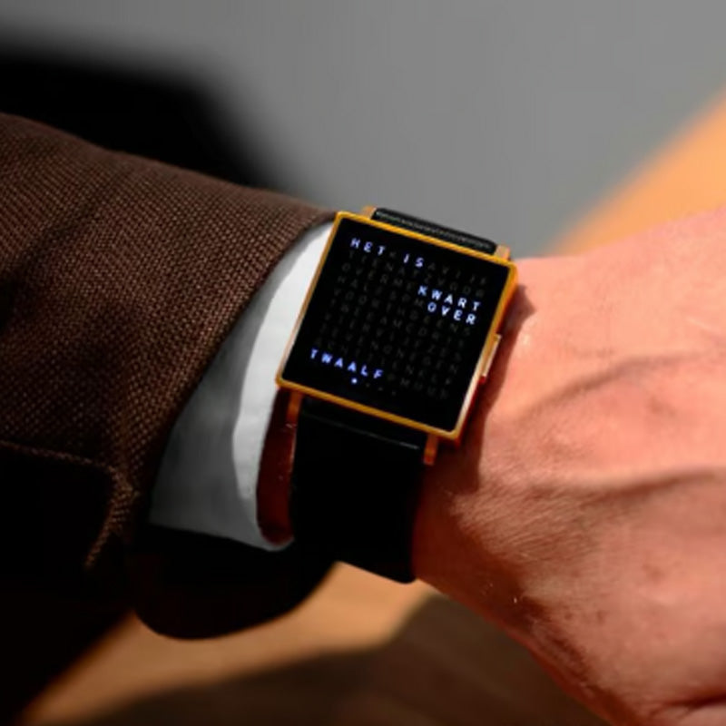 Waterdicht vierkant elektronisch herenhorloge met stalen band