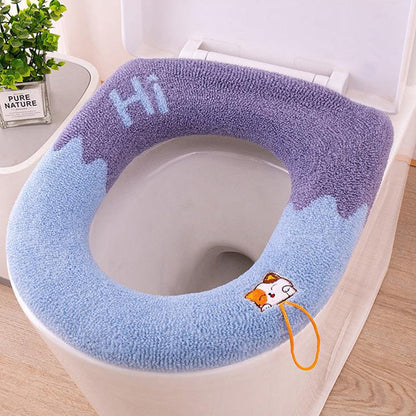 Wasbare Universele Zachte Warme Gebreide Toiletbrilhoes met Handvat