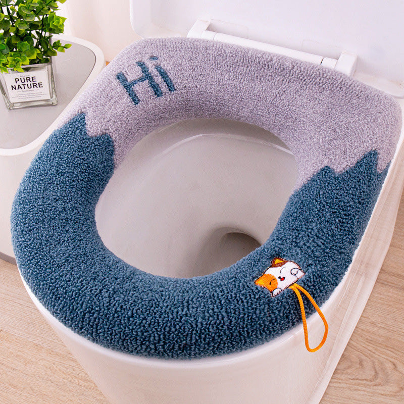 Wasbare Universele Zachte Warme Gebreide Toiletbrilhoes met Handvat