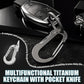 Multifunctionele titanium sleutelhanger-karabijnhaak met zakmes