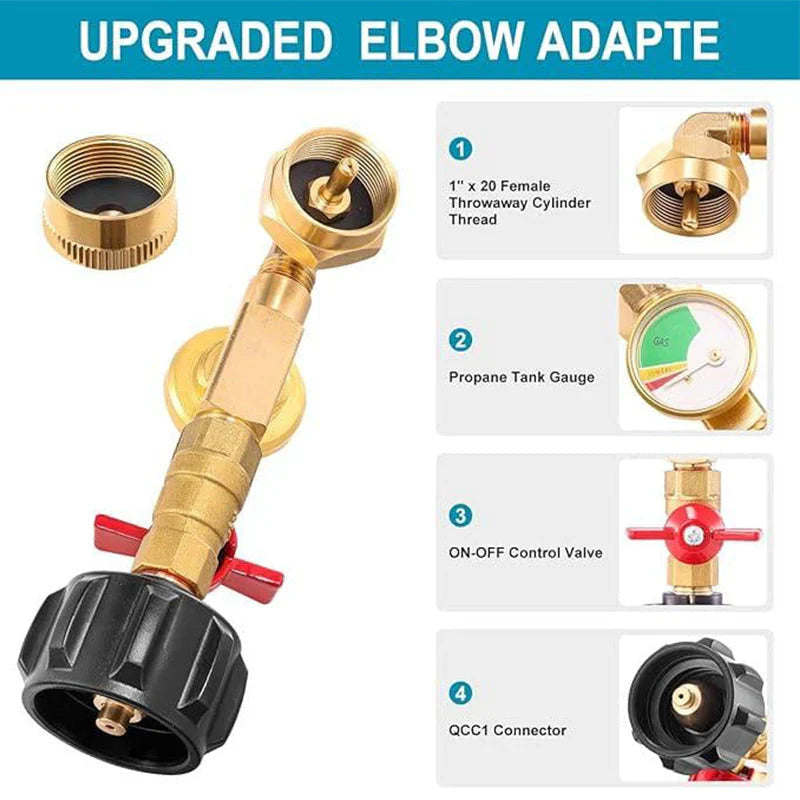 Propane Adapter Connected Gas Pipe