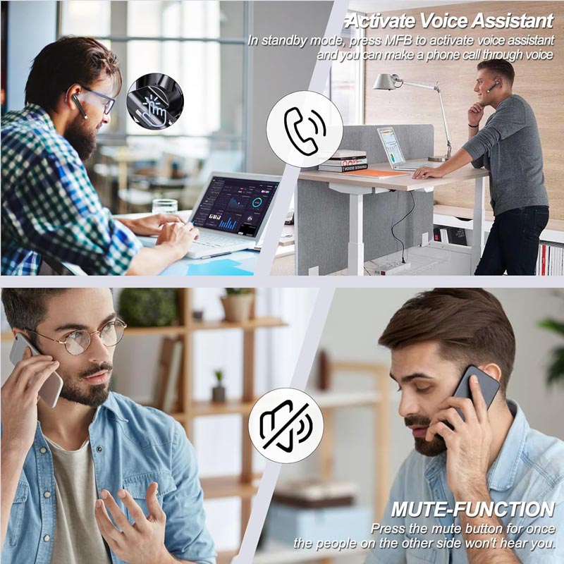 Upgrade Zakelijke Draadloze Bluetooth Oortelefoon