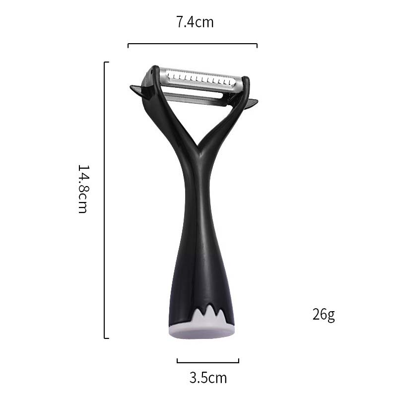 3-in-1 dunschiller met draaibare messen