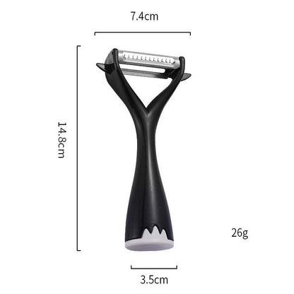 3-in-1 dunschiller met draaibare messen