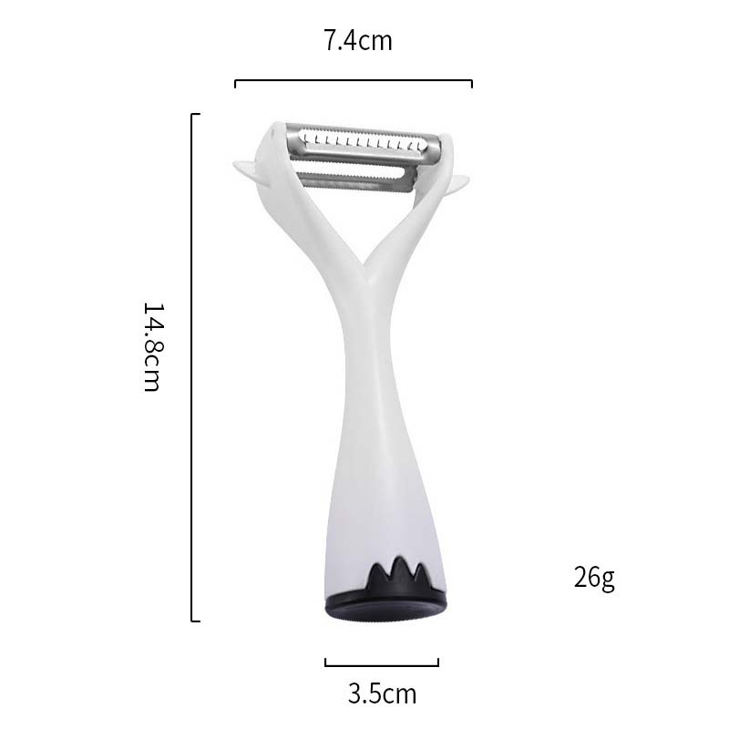 3-in-1 dunschiller met draaibare messen