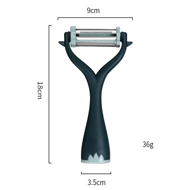 3-in-1 dunschiller met draaibare messen