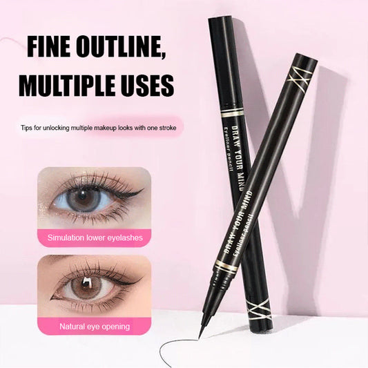 💥Speciale nieuwjaarsaanbieding🎉 Sneldrogende ultrafijne gladde vloeibare eyeliner