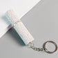 Parfum spray fles met strass steentjes en sleutelhanger
