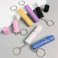 Parfum spray fles met strass steentjes en sleutelhanger