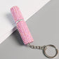 Parfum spray fles met strass steentjes en sleutelhanger