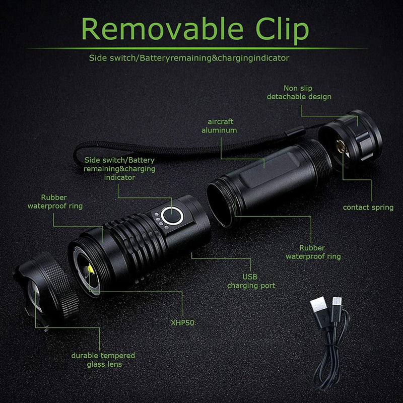 XHP50 Waterdichte laser militaire zaklamp