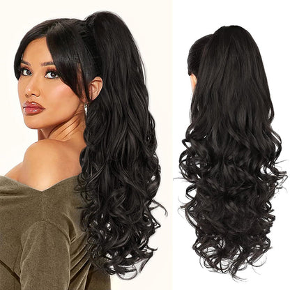 💜Tijdelijke promotie 50% OFF💜Clip-on golvende paardenstaart verlenging