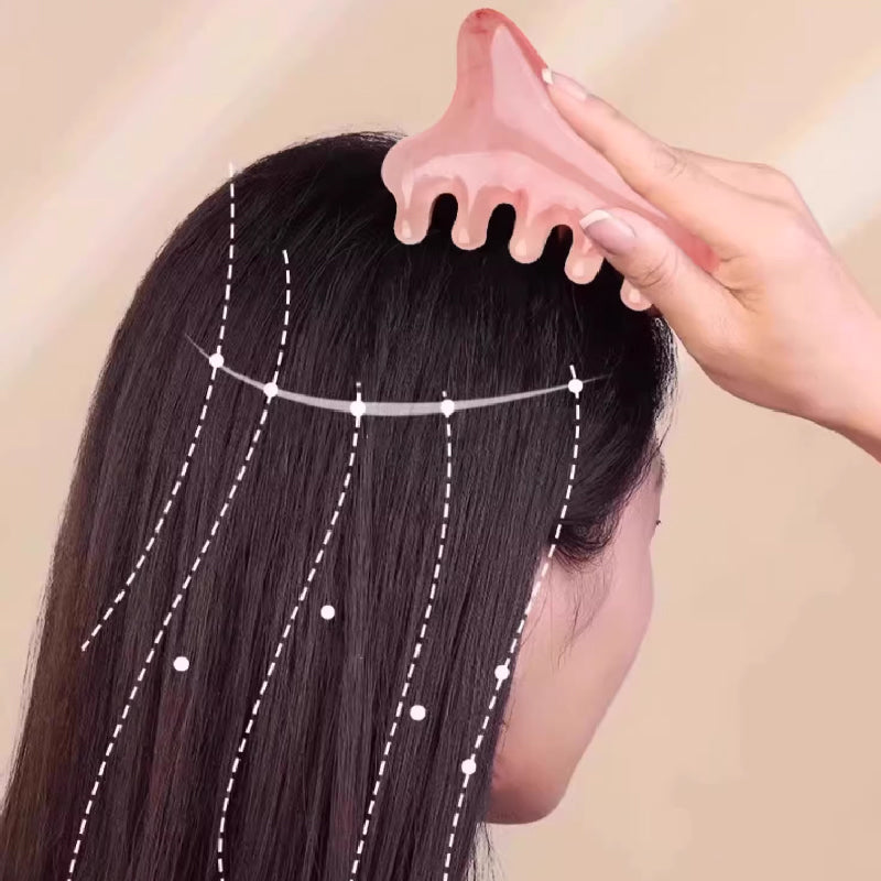 Multifunctionele hoofdhuid massagekam en Gua Sha hulpmiddel