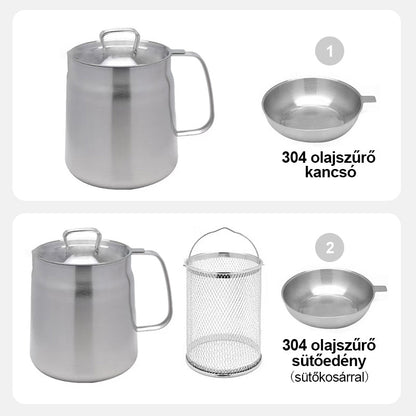 🔥 67% KORTING – Multifunctionele Grote Capaciteit 304 RVS Oliefiltercontainer | Herbruikbaar, Hittebestendig & Houdt Je Keuken Schoon 🍳✨