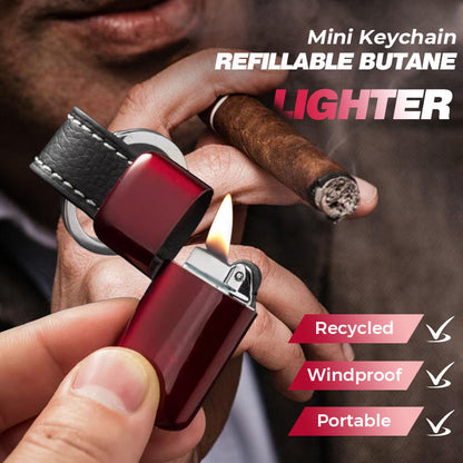 Mini Navulbare Butaan Aansteker met Sleutelhanger