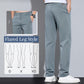 Heren casual broek met rechte pijpen en zakken
