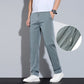 Heren casual broek met rechte pijpen en zakken