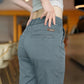 Heren casual broek met rechte pijpen en zakken